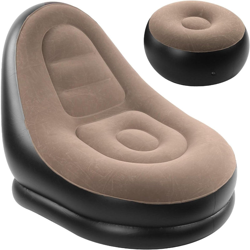 Sofá Sillón Inflable Con Puf Portátil