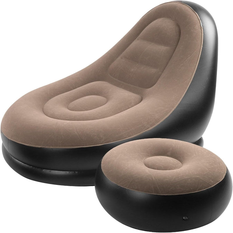 Sofá Sillón Inflable Con Puf Portátil